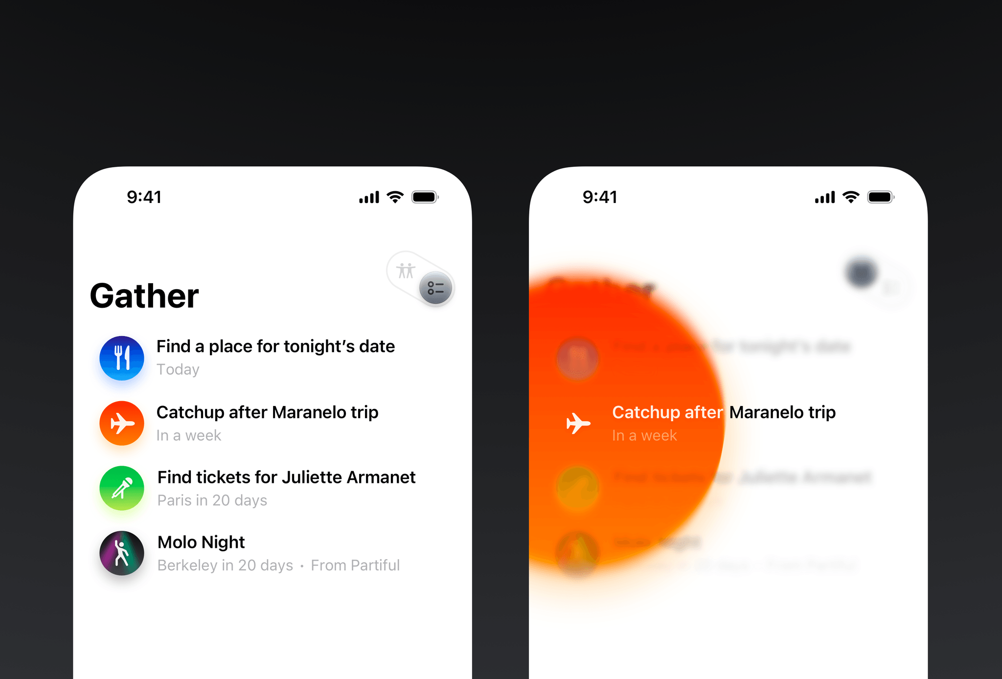 Gather Navigation Transition